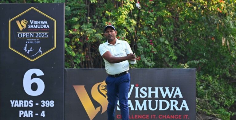 N Thangaraja shoots 66 to lead in Delhi