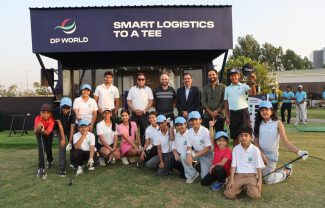 Young stars and DP World Officials at the launch of he DP World_Clubhouse at Zen Golf Range and Academy