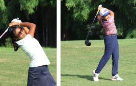Prominent winners of Leg 1 of US Kids Golf India (North) 2026 – Clockwise from left Hissi Besra, Nihal Cheema, Rayirth Jain and Drona Singh Dhull at the Classic Golf and Country Club.