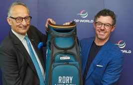 Yuvraj Narayan, CEO of DP World alongside Rory McIlroy